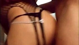 Ex-German boyfriend barebacks young sexy trans woman hard in homemade interracial frenzy reaching explosive orgasm