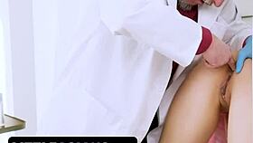 Sweet asian chick quivers as perv doctor pushes her asshole