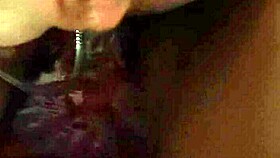 brunette spreads wide for deep hungry pussy sucking action