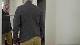 oldhans gets a helping hand in this messy fuck session