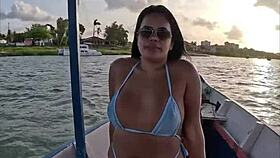 Brazilian Latina Wife Fucks in Bikini on Boat