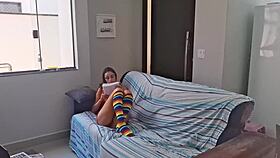 hey skinny redhead in pantyhose, bathroom taboo worship starts now?