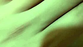 exploring her deep navel in a casual massage session