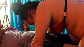 candy teases and deepthroats bbc in the hood slurping every drop no hands