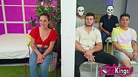 Hot argentine redhead ammy handles four rooks unbelieveably