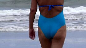 at the beach i'm so horny i flash and fuck a stranger's huge cock hard