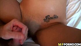 a cute skinny brunette european teen girlfriend enjoys pov dick from friend