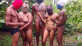 Horny Local Girls Dive into Bent-Over Doggystyle Group Sex Marathon