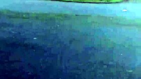 Hidden camera catches candid BLUE JEANS WALKING