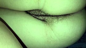 check out my cuñada's hairy tight pussy creampie closeup