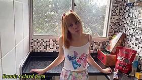 secret petite brazilian blonde bent over for hardcore anal wrecking