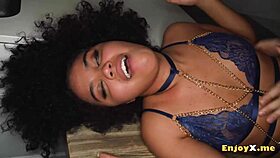 fiery spanish brunette beaver licked in brutal interracial cowgirl hump with cum facial