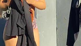 check out your sexy neighbor chilling in the backyard garden