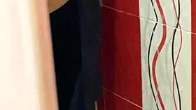 sexy arab hijab secretary bends for boss cock in office toilet