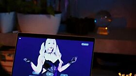 BIG TITS COSPLAY TEEN BENT OVER DOGGY RIDES COCK CREAMPIE POV!