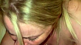 Blonde cutie deepthroats monster cock then tits pussy fuck ends wet cumshot