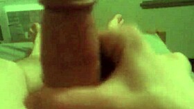 Guy strokes cock idly passing time casually