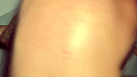 Young cutie submits rough 3some gagging big cock after party