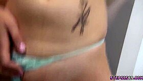 Petite brunette teen in white stockings endures hardcore taboo with old guy.