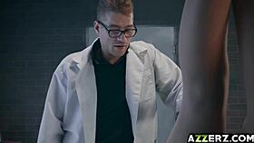 busty ebony doctor jenna foxx rides huge cock toy pov