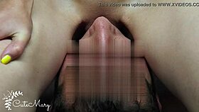 homemade russian gf squirts huge on bf face during wild facesitting