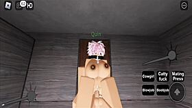 Roblox dude sneaks steamy suck and creampie with cutie