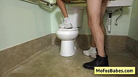 Petite brunette gags on billy bostons monster cock swallowing every throbbing inch deep