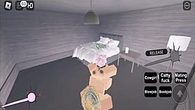 Roblox dude sneaks steamy suck and creampie with cutie