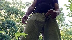 Public Park Jerkoff Erupts Huge Cum Everywhere Unseen!
