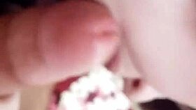 Brunette Slut Deepthroats and Sucks Massive Cock Hungrily