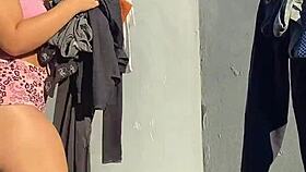 check out your sexy neighbor chilling in the backyard garden