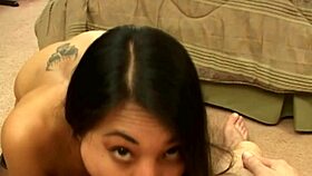 Beautiful Brunette Girl Sucks Cock Wildly