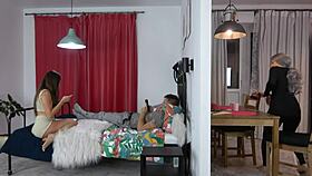 oops i can't resist seducing this older guy while naked in the kitchen