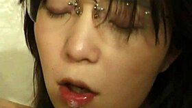 pregnant japanese brunette gives pov blowjob fingering hairy pussy to orgasm