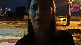 caught the director's secretary slurping big cock in the square during dinner break with massive tits bouncing