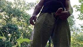 Public Park Jerkoff Erupts Huge Cum Everywhere Unseen!