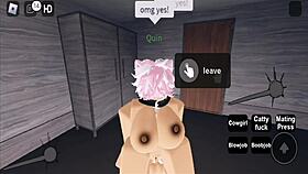 Roblox dude sneaks steamy suck and creampie with cutie