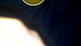 old monster cock pisses teasingly in the mug