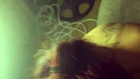 18 year old babe sucks huge cock while her pussy gets dildo pounded