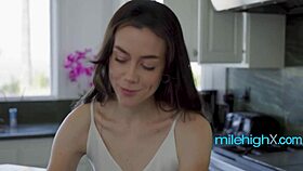 Horny babysitter demonstrates full client service range eagerly