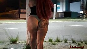 sabrina strong flashes giant brazilian ass publicly halting traffic