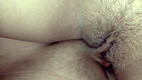 Intense Creampie Fills Tight Shaved Pussy