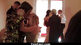 Masked group celebrates wild masquerade gathering festivities