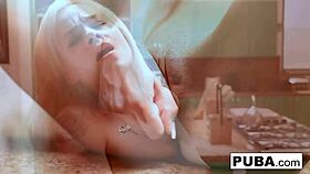 i couldn't resist playing with my pussy in the kitchen today