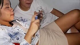 Catch amateur latina watching porn make bet end up fucking intensely