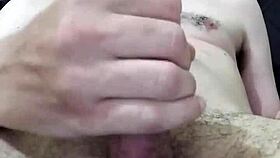another brazilian strokes cock close-up to massive cumshot