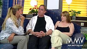 oh man petra's hand feels so good on my cock as she strokes it in this hot mmv group scene with fingering and licks