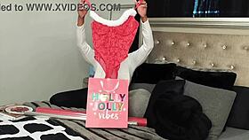 Cozy holiday gathering with family friend