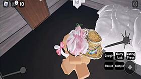 Roblox dude sneaks steamy suck and creampie with cutie