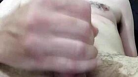 another brazilian strokes cock close-up to massive cumshot